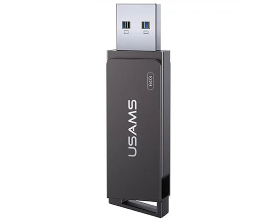 Флеш накопитель USAMS US-ZB196 USB3.0 Rotatable High Speed Flash Drive 64 Gb Iron-grey