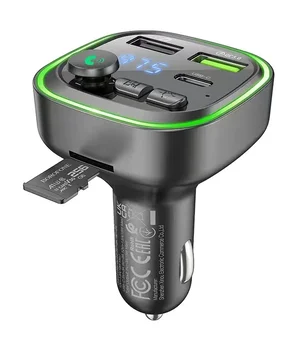 АЗУ FM модулятор Borofone BC48 Black