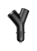 АЗУ Baseus Y-Type USB + Прикуриватель 3.4A 2USB Черный