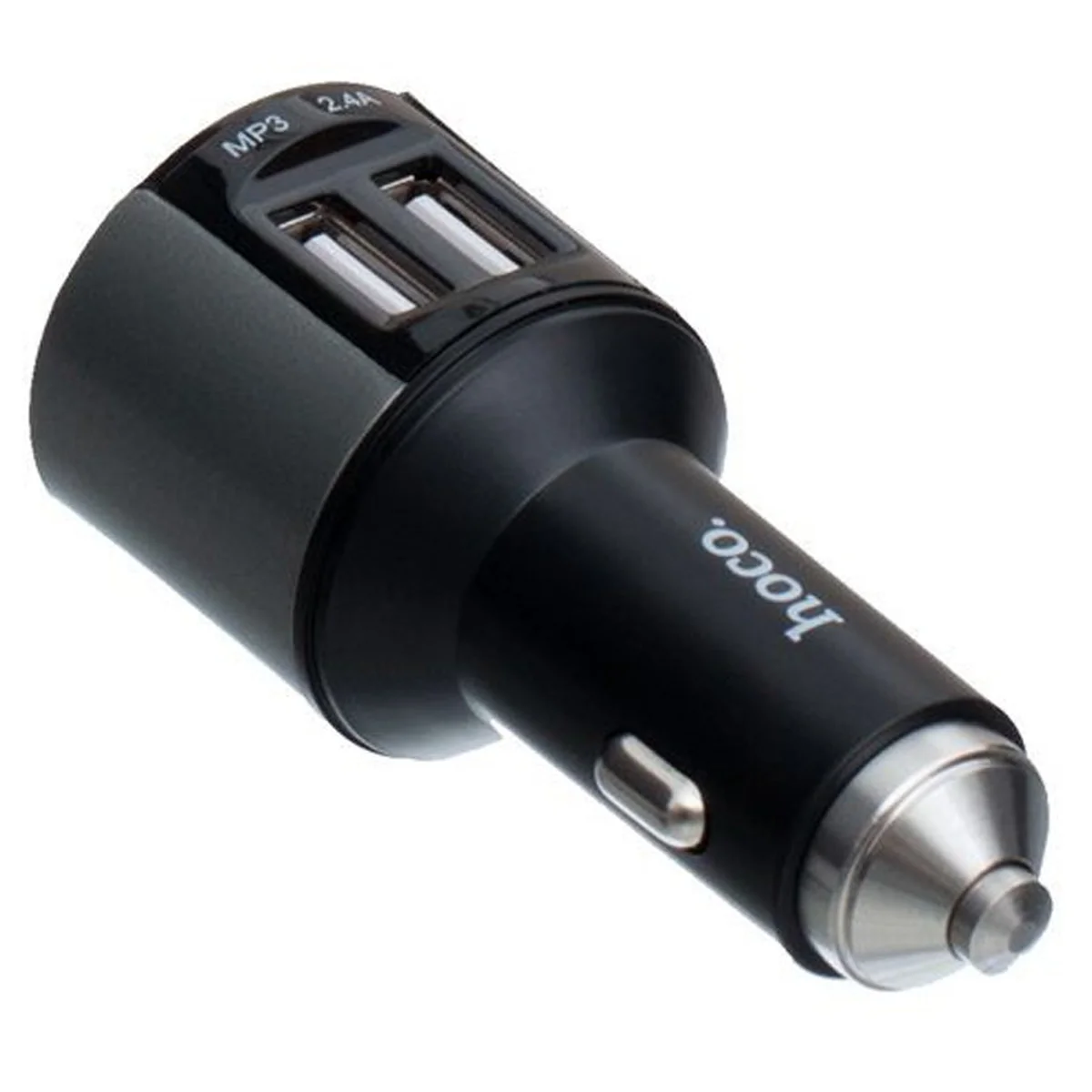 АЗУ FM модулятор Hoco E19  (2USB 2.4А) Черный / Серый