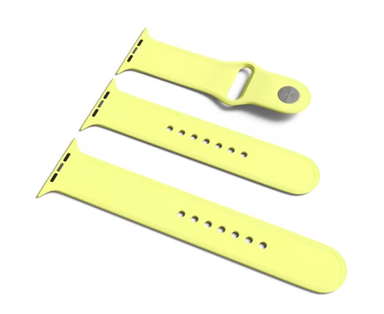 Силиконовый ремешок для Apple Watch Sport Band 42 / 44 (S/M & M/L) 3pcs Желтый / Lemon