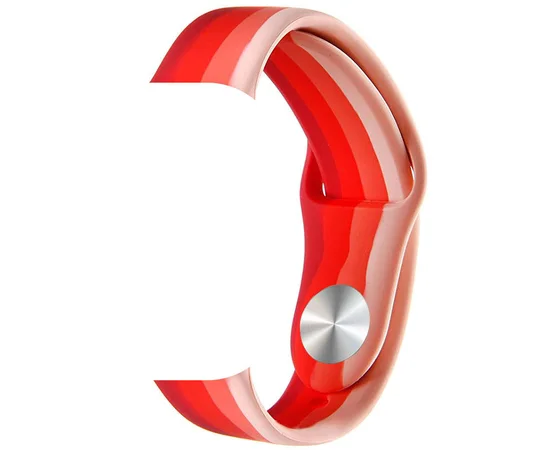Силиконовый ремешок Rainbow для Apple watch 42mm / 44mm Розовый / Красный