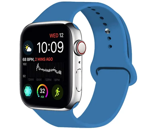 Силиконовый ремешок для Apple watch 42mm / 44mm Синий / Navy Blue