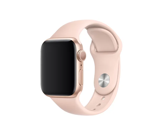 Силиконовый ремешок для Apple watch 38mm / 40mm Розовый песок