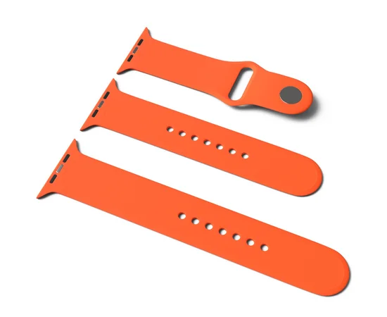 Силиконовый ремешок для Apple Watch Sport Band 42 / 44 (S/M & M/L) 3pcs Оранжевый / Apricot