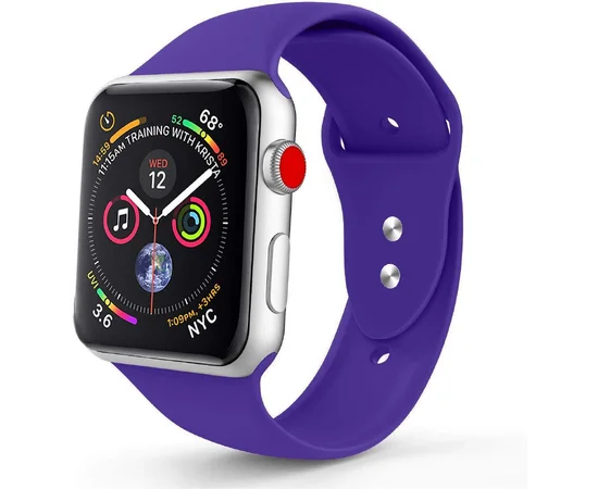 Силиконовый ремешок для Apple watch 38mm / 40mm Фиолетовый / Grape