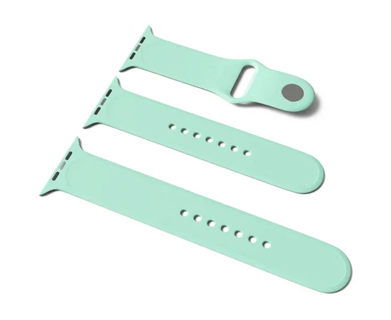Силиконовый ремешок для Apple Watch Sport Band 42 / 44 (S/M & M/L) 3pcs Бирюзовый / Beryl