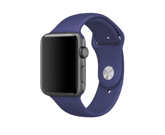 Силиконовый ремешок для Apple watch 38mm / 40mm Синий / Navy Blue