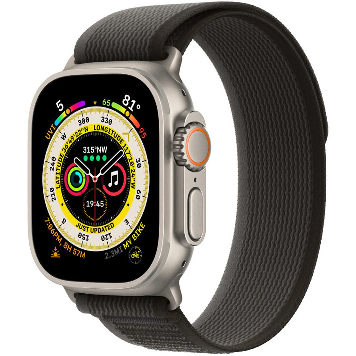 Ремешок Trail Loop для Apple watch 42mm/44mm/45mm/49mm (m/l) Black / Grey