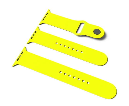 Силиконовый ремешок для Apple Watch Sport Band 42 / 44 (S/M & M/L) 3pcs Желтый / Neon Yellow