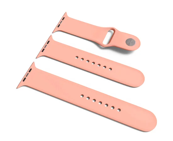 Силиконовый ремешок для Apple Watch Sport Band 42 / 44 (S/M & M/L) 3pcs Розовый / Flamingo
