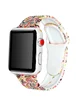 Силиконовый ремешок с рисунком&nbsp;для Apple watch 42mm / 44mm Разноцветный узор