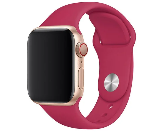 Силиконовый ремешок для Apple watch 38mm / 40mm Малиновый / Pomegranate