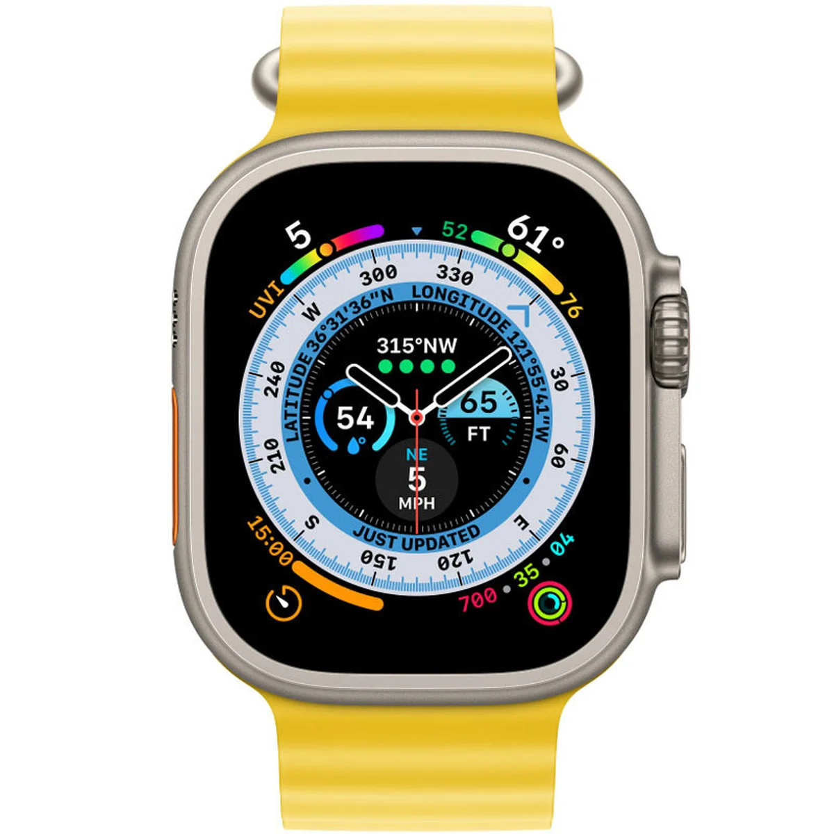Ремешок Ocean Band для Apple watch 42mm/44mm/45mm/49mm Желтый / Yellow
