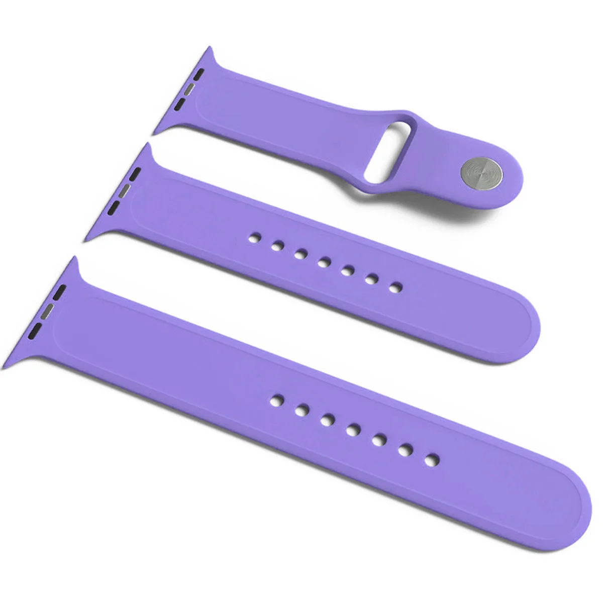 Силиконовый ремешок для Apple Watch Sport Band 38 / 40 (S/M & M/L) 3pcs Сиреневый / Dasheen