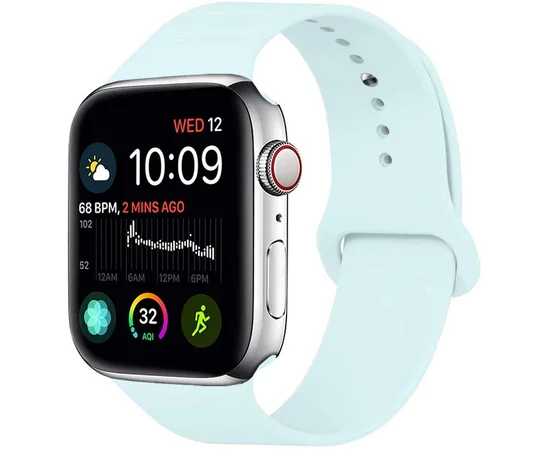 Силиконовый ремешок для Apple watch 42mm / 44mm Бирюзовый / Ice Blue