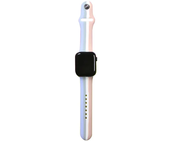 Силиконовый ремешок Rainbow для Apple watch 38mm / 40mm Сиреневый / Розовый