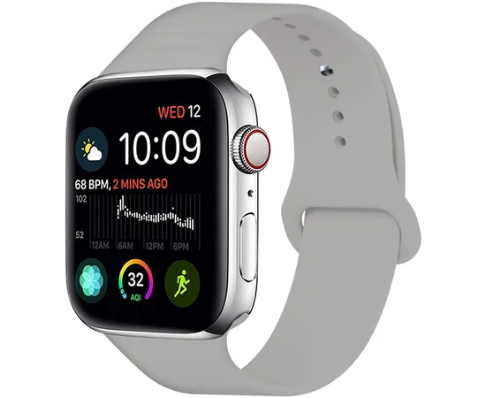 Силиконовый ремешок для Apple watch 38mm / 40mm Темно-серый