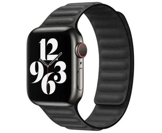 Кожаный ремешок Leather Link для Apple watch 42mm/44mm Черный / Black