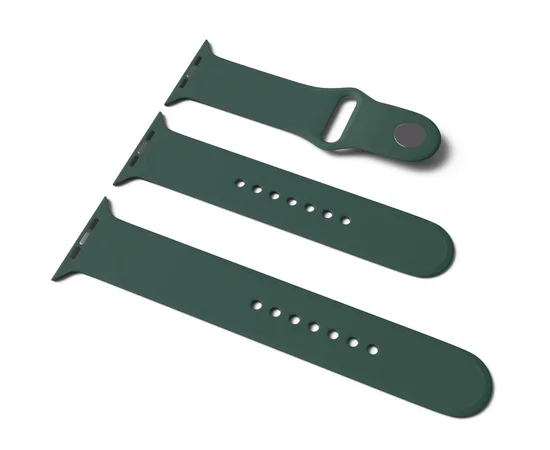 Силіконовий ремінець для Apple Watch Sport Band 38/40 (S / M & M / L) 3pcs Зелений / Pine green