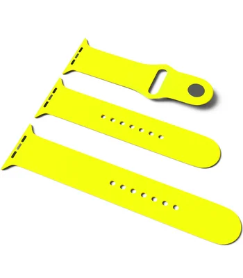 Силиконовый ремешок для Apple Watch Sport Band 38 / 40 (S/M & M/L) 3pcs Желтый / Neon Yellow