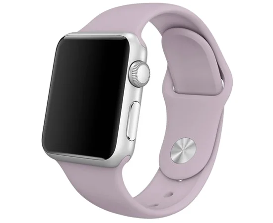 Силиконовый ремешок для Apple watch 38mm / 40mm Серый / Lavender