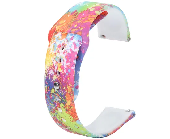 Силиконовый ремешок с рисунком&nbsp;для Apple watch 42mm / 44mm Акварель