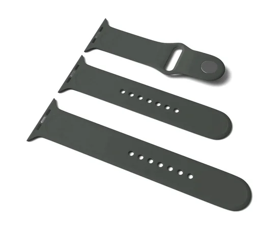 Силіконовий ремінець для Apple Watch Sport Band 42/44 (S / M & M / L) 3pcs Зелений / Olive