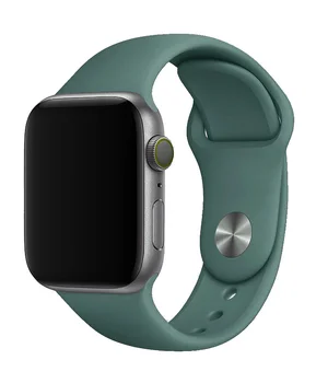 Силиконовый ремешок для Apple watch 38mm / 40mm Зеленый / Pine green Силиконовый ремешок для Apple watch 38mm / 40mm Зеленый / Pine green