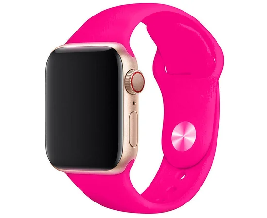 Силиконовый ремешок для Apple watch 38mm / 40mm Розовый / Barbie pink