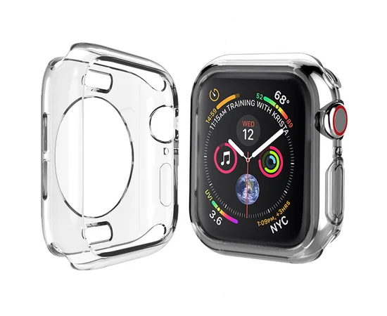Чехол TPU прозрачный 360 для Apple Watch 42mm Прозрачный