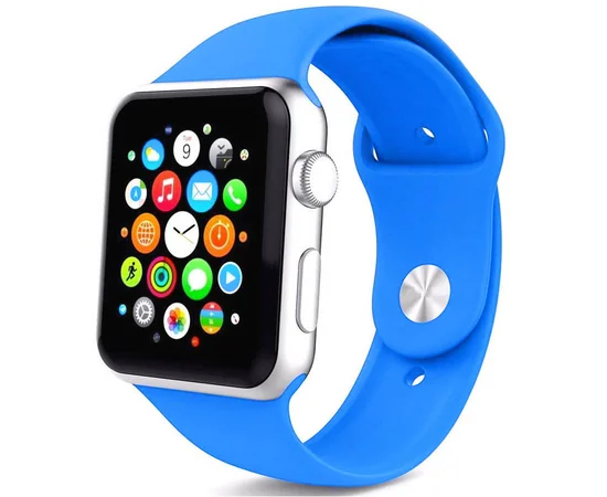 Силиконовый ремешок для Apple watch 38mm / 40mm Синий / Blue