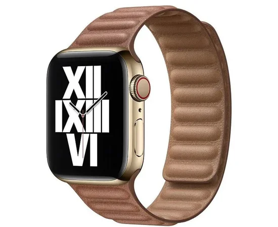 Кожаный ремешок Leather Link для Apple watch 42mm/44mm Коричневый / Saddle Brown