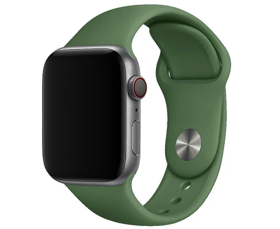 Силиконовый ремешок для Apple watch 42mm/44mm/45mm/49mm Зеленый / Clover