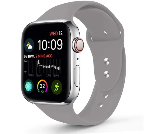 Силиконовый ремешок для Apple watch 42mm / 44mm Серый / Charcoal Gray