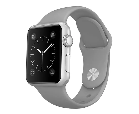 Силиконовый ремешок для Apple watch 42mm / 44mm Серый / Light Grey