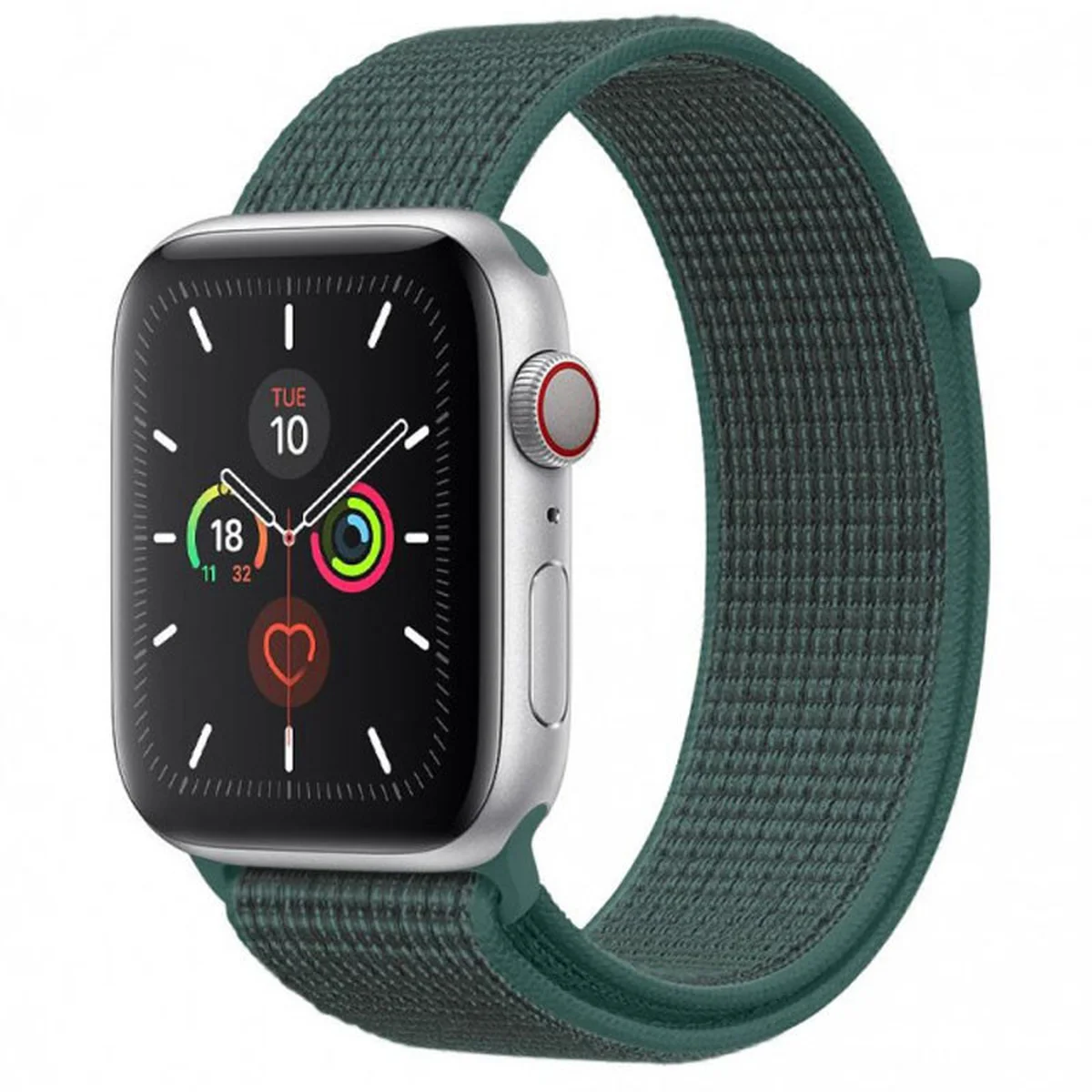 Ремешок Nylon для Apple watch 38mm/40mm Зеленый / Pine green