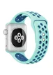 Силиконовый ремешок Sport Nike+ для Apple watch 38mm / 40mm marine green/ blue