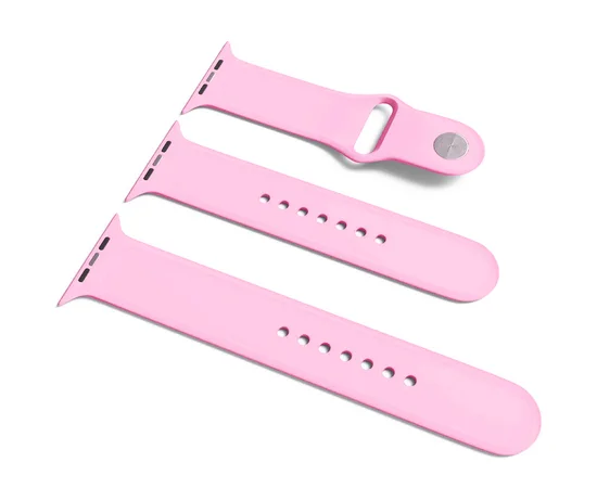 Силіконовий ремінець для Apple Watch Sport Band 42/44 (S / M & M / L) 3pcs Рожевий / Light pink