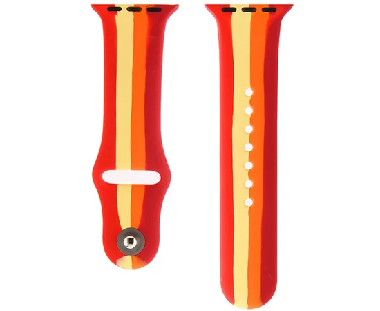 Силиконовый ремешок Rainbow для Apple watch 42mm / 44mm Красный / Бордовый