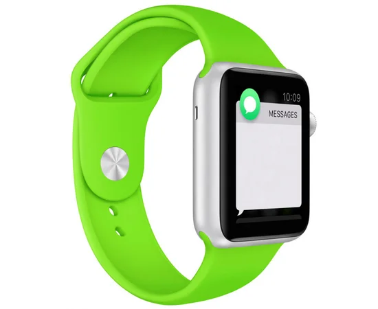 Силиконовый ремешок для Apple watch 42mm / 44mm Салатовый / Neon green