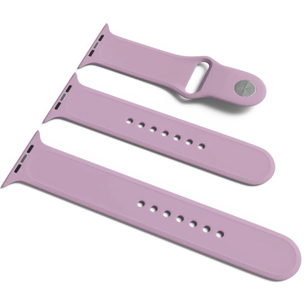 Силіконовий ремінець для Apple Watch Sport Band 42 / 44 (S/M & M/L) 3pcs Ліловий / Lilac Pride