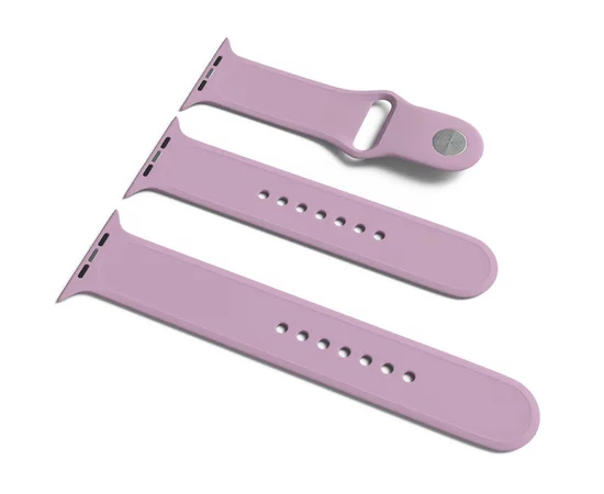Силіконовий ремінець для Apple Watch Sport Band 42 / 44 (S/M & M/L) 3pcs Ліловий / Lilac Pride