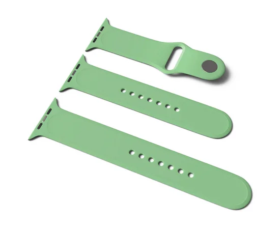Силіконовий ремінець для Apple Watch Sport Band 38/40 (S / M & M / L) 3pcs М'ятний / Mint