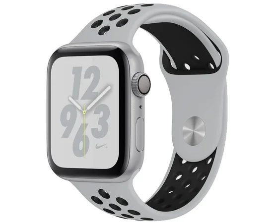 Силиконовый ремешок Sport Nike+ для Apple watch 42mm / 44mm Gray / Black