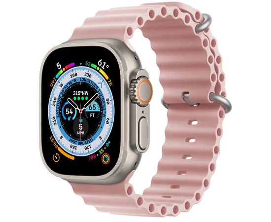 Ремешок Ocean Band для Apple watch 42mm/44mm/45mm/49mm Розовый / Pink Sand