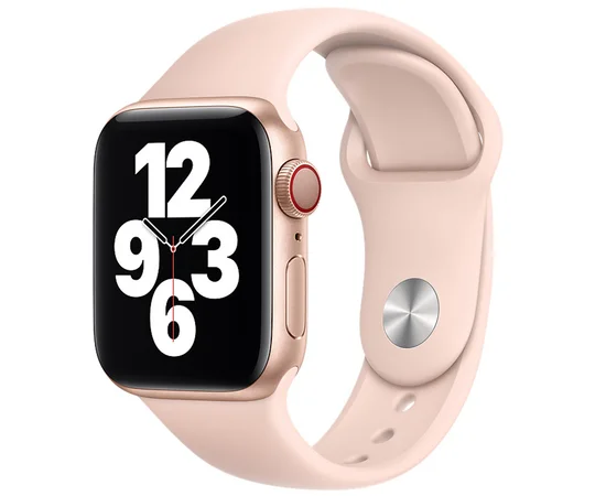 Силиконовый ремешок для Apple watch 38mm / 40mm Розовый / Pink Sand