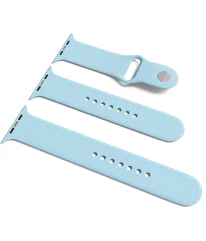 Силіконовий ремінець для Apple Watch Sport Band 42/44 (S / M & M / L) 3pcs Блакитний / Lilac Blue