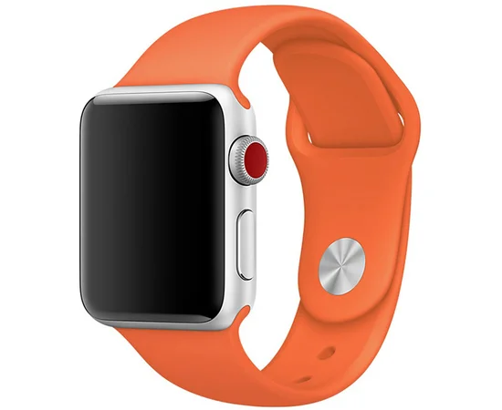 Силиконовый ремешок для Apple watch 38mm/40mm/41mm Оранжевый / Orange