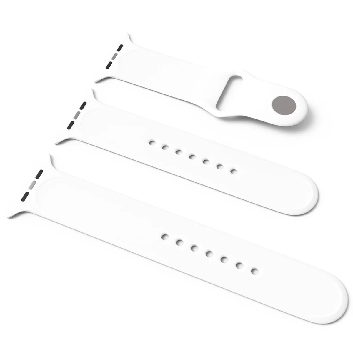 Силиконовый ремешок для Apple Watch Sport Band 42 / 44 (S/M & M/L) 3pcs Белый / White